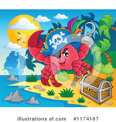Royalty-Free (RF) Crab Clipart Illustration by visekart - Stock Sample #1174167