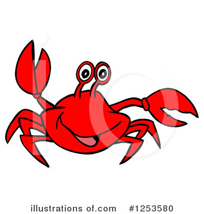 Royalty-Free (RF) Crab Clipart Illustration by LaffToon - Stock Sample #1253580