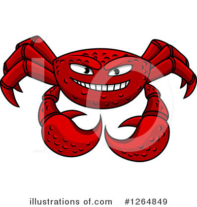 Royalty-Free (RF) Crab Clipart Illustration by Vector Tradition SM - Stock Sample #1264849