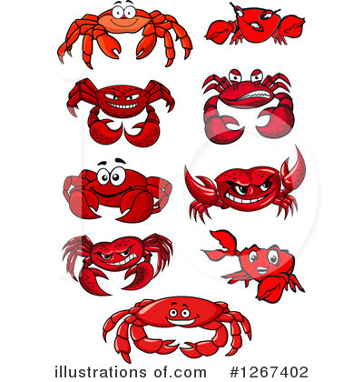 Royalty-Free (RF) Crab Clipart Illustration by Vector Tradition SM - Stock Sample #1267402
