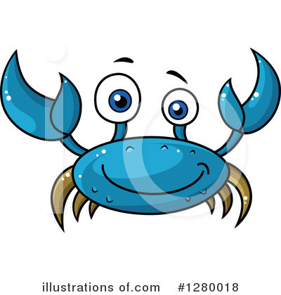 Royalty-Free (RF) Crab Clipart Illustration by Vector Tradition SM - Stock Sample #1280018