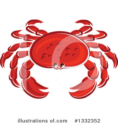 Royalty-Free (RF) Crab Clipart Illustration by Vector Tradition SM - Stock Sample #1332352