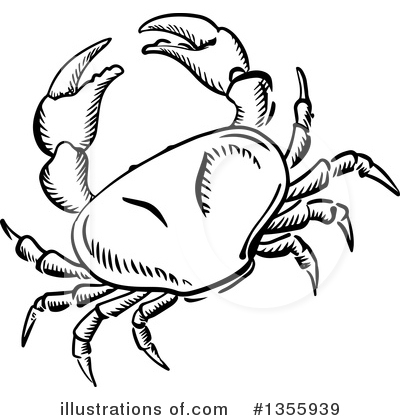 Royalty-Free (RF) Crab Clipart Illustration by Vector Tradition SM - Stock Sample #1355939