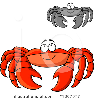Royalty-Free (RF) Crab Clipart Illustration by Vector Tradition SM - Stock Sample #1367077