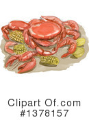 Crab Clipart #1378157 by patrimonio