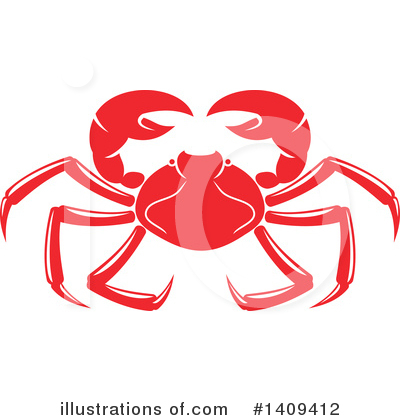 Royalty-Free (RF) Crab Clipart Illustration by Vector Tradition SM - Stock Sample #1409412