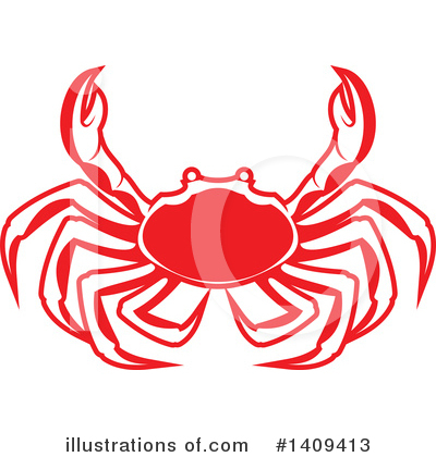 Royalty-Free (RF) Crab Clipart Illustration by Vector Tradition SM - Stock Sample #1409413
