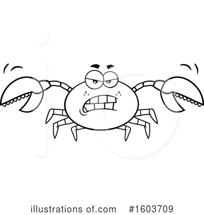 Royalty-Free (RF) Crab Clipart Illustration by Hit Toon - Stock Sample #1603709