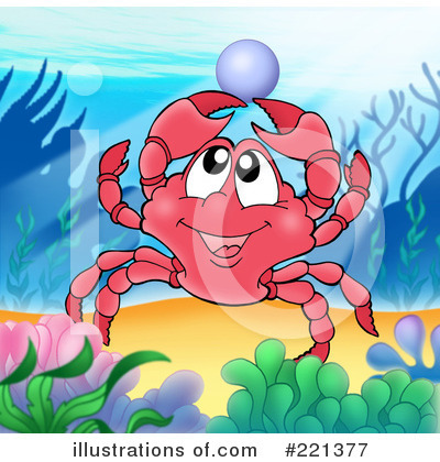 Royalty-Free (RF) Crab Clipart Illustration by visekart - Stock Sample #221377
