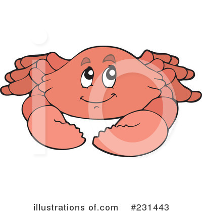 Royalty-Free (RF) Crab Clipart Illustration by visekart - Stock Sample #231443
