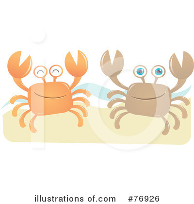Royalty-Free (RF) Crab Clipart Illustration by Qiun - Stock Sample #76926