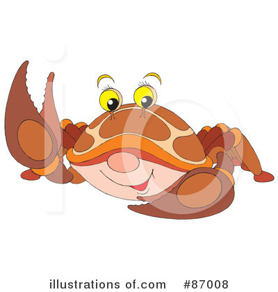 Royalty-Free (RF) Crab Clipart Illustration by Alex Bannykh - Stock Sample #87008