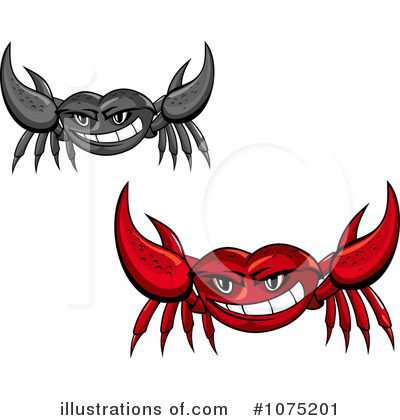 Royalty-Free (RF) Crabs Clipart Illustration by Vector Tradition SM - Stock Sample #1075201
