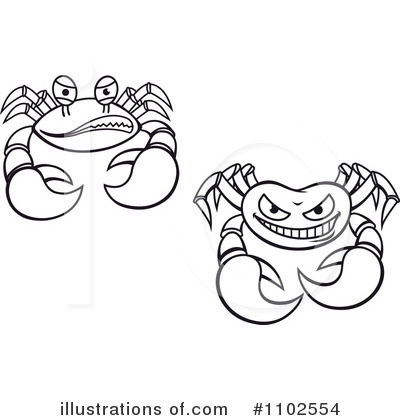 Royalty-Free (RF) Crabs Clipart Illustration by Vector Tradition SM - Stock Sample #1102554