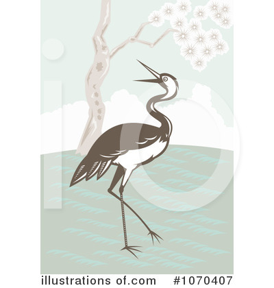 Royalty-Free (RF) Crane Clipart Illustration by patrimonio - Stock Sample #1070407