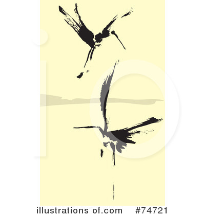 Royalty-Free (RF) Cranes Clipart Illustration by xunantunich - Stock Sample #74721