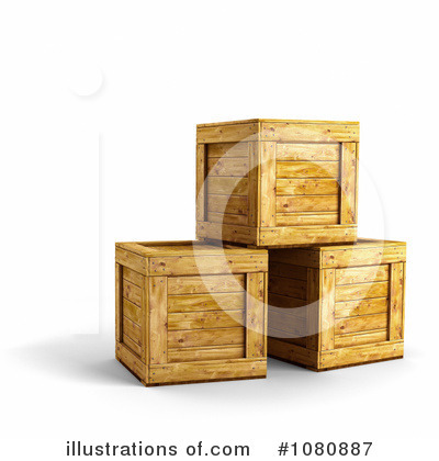 Wooden Box Clipart #1080887 by stockillustrations