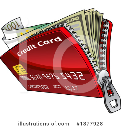 Royalty-Free (RF) Credit Card Clipart Illustration by Vector Tradition SM - Stock Sample #1377928