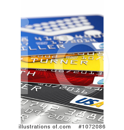 Royalty-Free (RF) Credit Cards Clipart Illustration by stockillustrations - Stock Sample #1072086