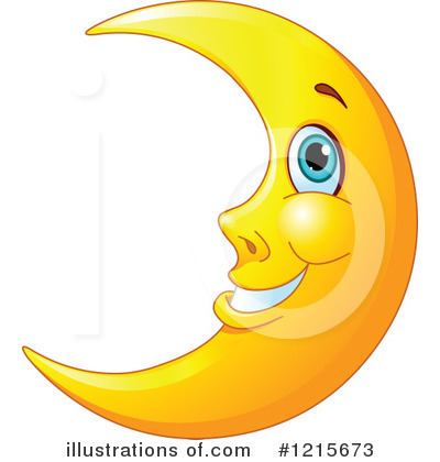 Royalty-Free (RF) Crescent Moon Clipart Illustration by Pushkin - Stock Sample #1215673