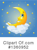 Crescent Moon Clipart #1360952 by Pushkin