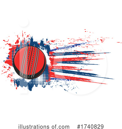 Royalty-Free (RF) Cricket Ball Clipart Illustration by Vector Tradition SM - Stock Sample #1740829