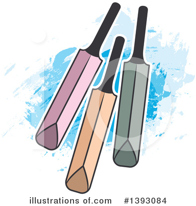 Royalty-Free (RF) Cricket Bat Clipart Illustration by Lal Perera - Stock Sample #1393084
