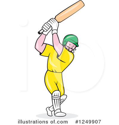 Royalty-Free (RF) Cricket Batsman Clipart Illustration by patrimonio - Stock Sample #1249907