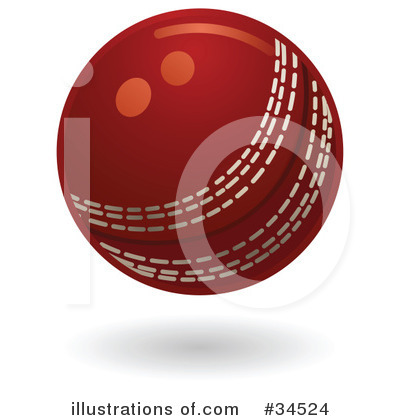 Cricket Ball Clipart #34524 by AtStockIllustration