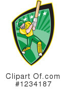Cricket Player Clipart #1234187 by patrimonio
