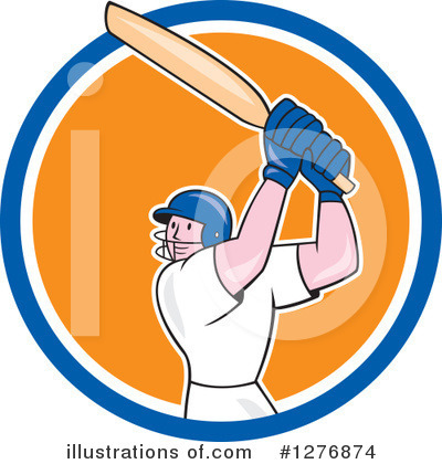 Cricket Batsman Clipart #1276874 by patrimonio