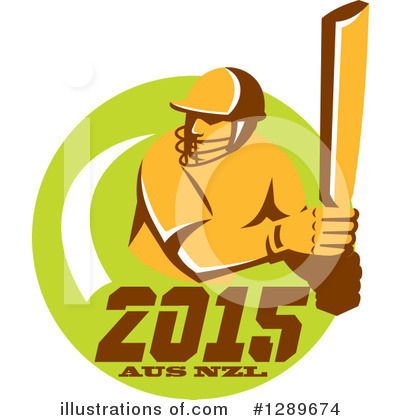 Royalty-Free (RF) Cricket Player Clipart Illustration by patrimonio - Stock Sample #1289674