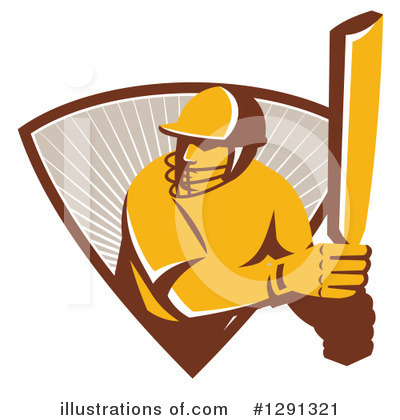 Royalty-Free (RF) Cricket Player Clipart Illustration by patrimonio - Stock Sample #1291321