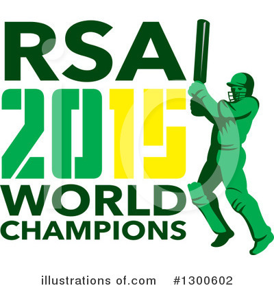 Royalty-Free (RF) Cricket Player Clipart Illustration by patrimonio - Stock Sample #1300602