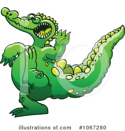 Royalty-Free (RF) Crocodile Clipart Illustration by Zooco - Stock Sample #1067280