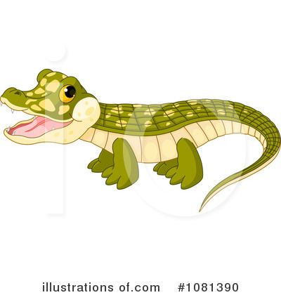 Royalty-Free (RF) Crocodile Clipart Illustration by Pushkin - Stock Sample #1081390