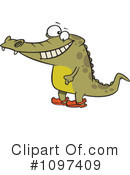 Crocodile Clipart #1097409 by toonaday