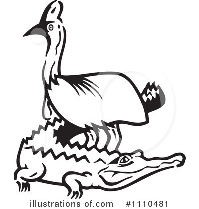 Cassowary Clipart #1110481 by Dennis Holmes Designs