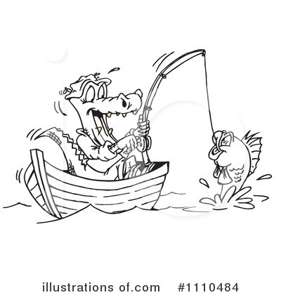 Crocodile Clipart #1110484 by Dennis Holmes Designs