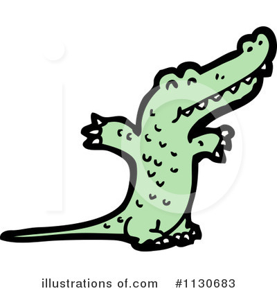 Royalty-Free (RF) Crocodile Clipart Illustration by lineartestpilot - Stock Sample #1130683