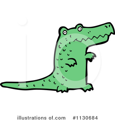 Royalty-Free (RF) Crocodile Clipart Illustration by lineartestpilot - Stock Sample #1130684