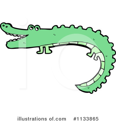 Royalty-Free (RF) Crocodile Clipart Illustration by lineartestpilot - Stock Sample #1133865