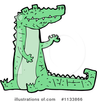 Royalty-Free (RF) Crocodile Clipart Illustration by lineartestpilot - Stock Sample #1133866
