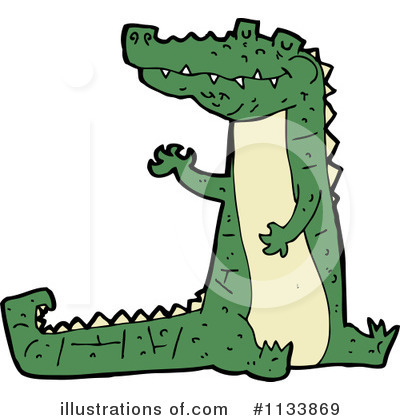 Royalty-Free (RF) Crocodile Clipart Illustration by lineartestpilot - Stock Sample #1133869