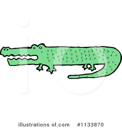 Royalty-Free (RF) Crocodile Clipart Illustration by lineartestpilot - Stock Sample #1133870
