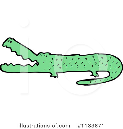 Royalty-Free (RF) Crocodile Clipart Illustration by lineartestpilot - Stock Sample #1133871
