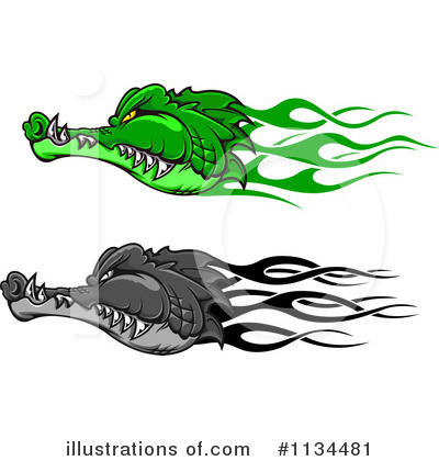 Royalty-Free (RF) Crocodile Clipart Illustration by Vector Tradition SM - Stock Sample #1134481