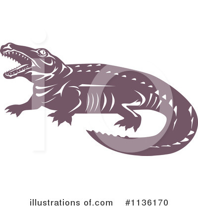 Royalty-Free (RF) Crocodile Clipart Illustration by patrimonio - Stock Sample #1136170