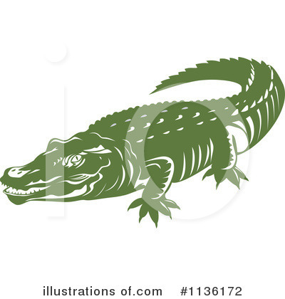 Royalty-Free (RF) Crocodile Clipart Illustration by patrimonio - Stock Sample #1136172