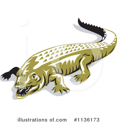 Royalty-Free (RF) Crocodile Clipart Illustration by patrimonio - Stock Sample #1136173